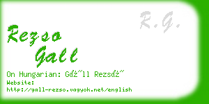 rezso gall business card